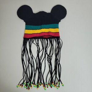 Disney Parks ~ Mickey Mouse Rasta Beanie Hat with Dreads